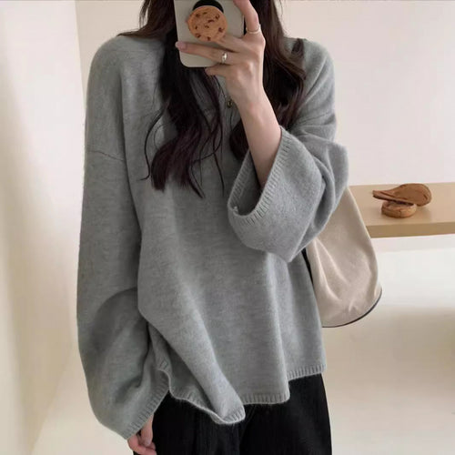 Pull en tricot surdimensionné pour femmes avec coupe large et matériau fin Chic & Stil