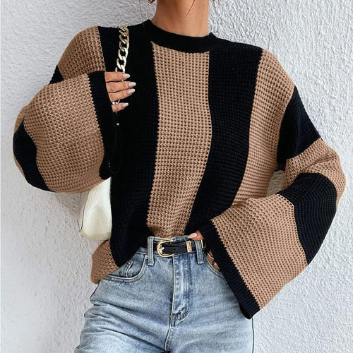 Pull tricoté pour femmes avec coupe oversized et design respirant Chic & Stil