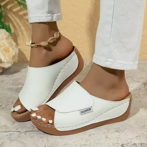 Ladies Chic Platform Slide Sandals Amarae