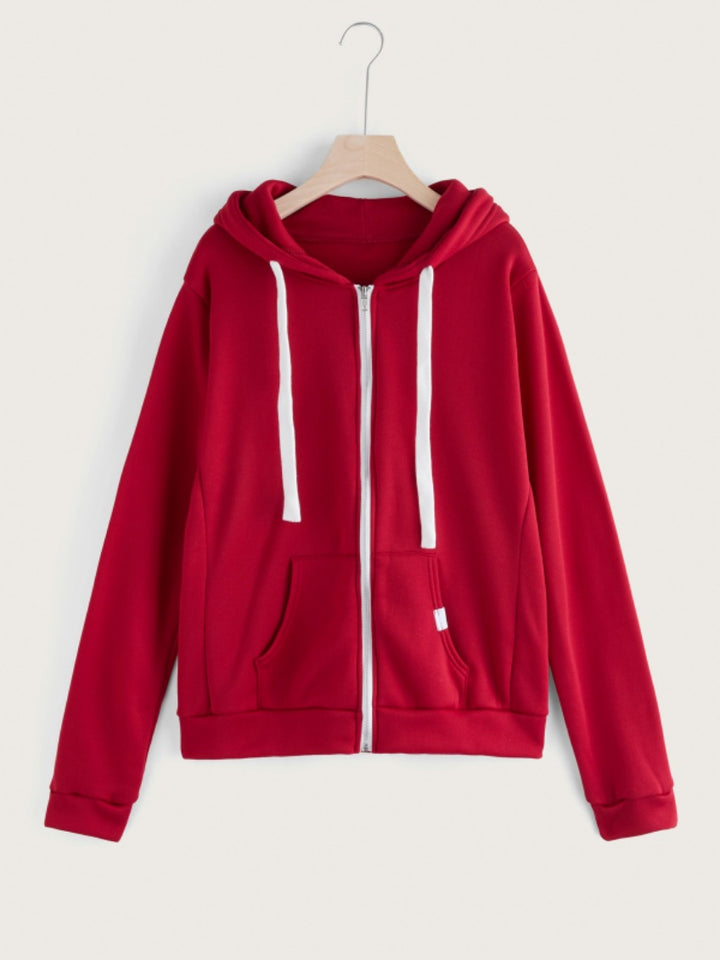 Women's zip-up hoodie fitted sweatshirt made from cotton blend Amarae