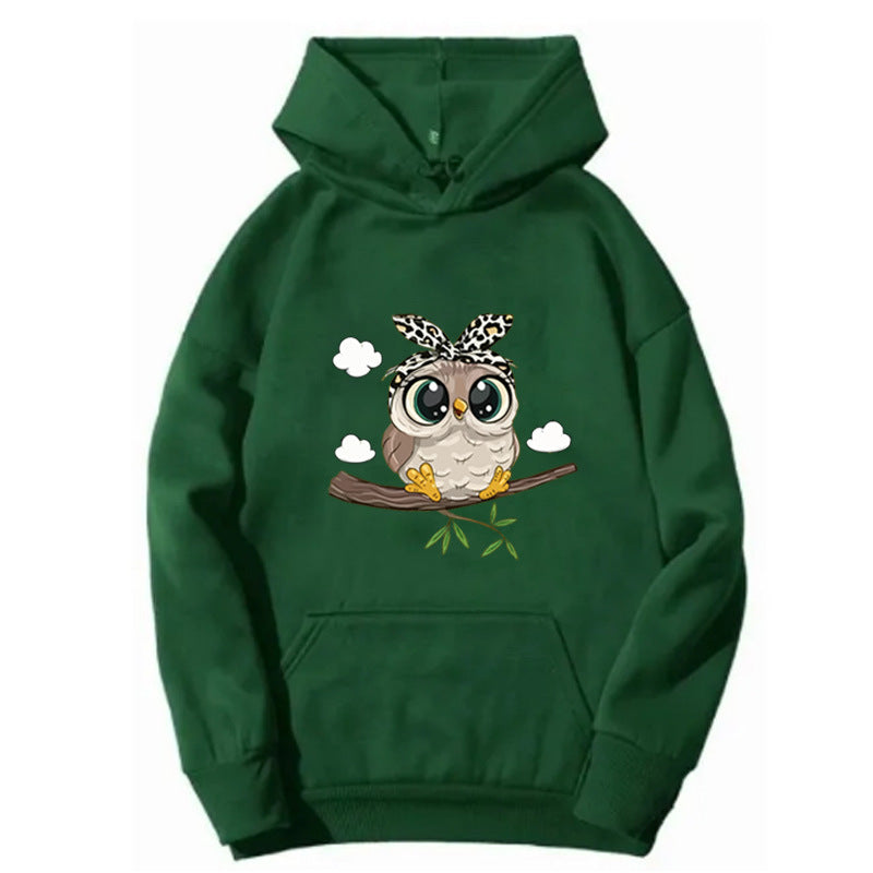Women's hoodie with charming owl motif Chic & Stil