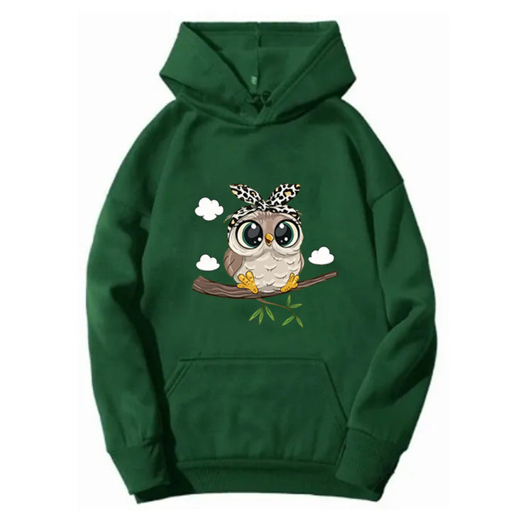 Women's hoodie with charming owl motif Chic & Stil