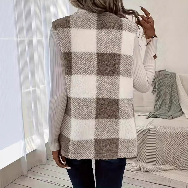 Ladies Fleece Vest with Pattern and Practical Pockets Amarae