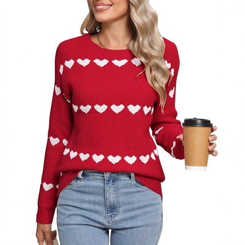 Pull en tricot pour femmes avec motif cœur Chic & Stil