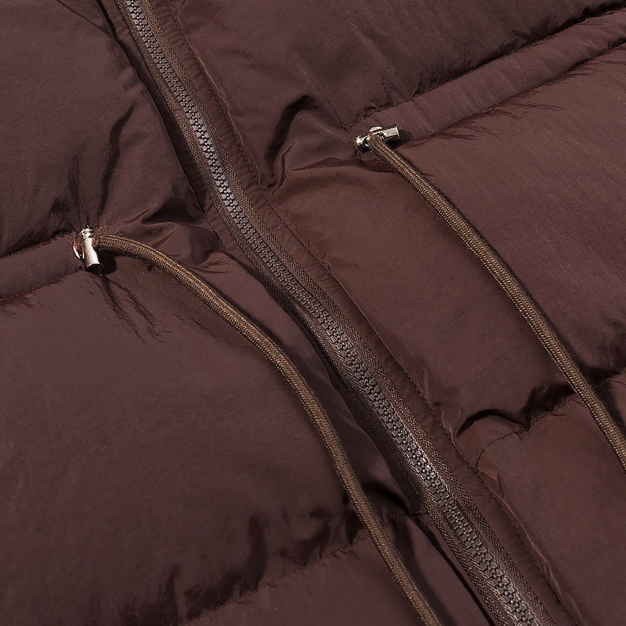 Ladies Quilted Hooded Down Jacket with Waist Adjustment and Wide Oversize Cut Amarae