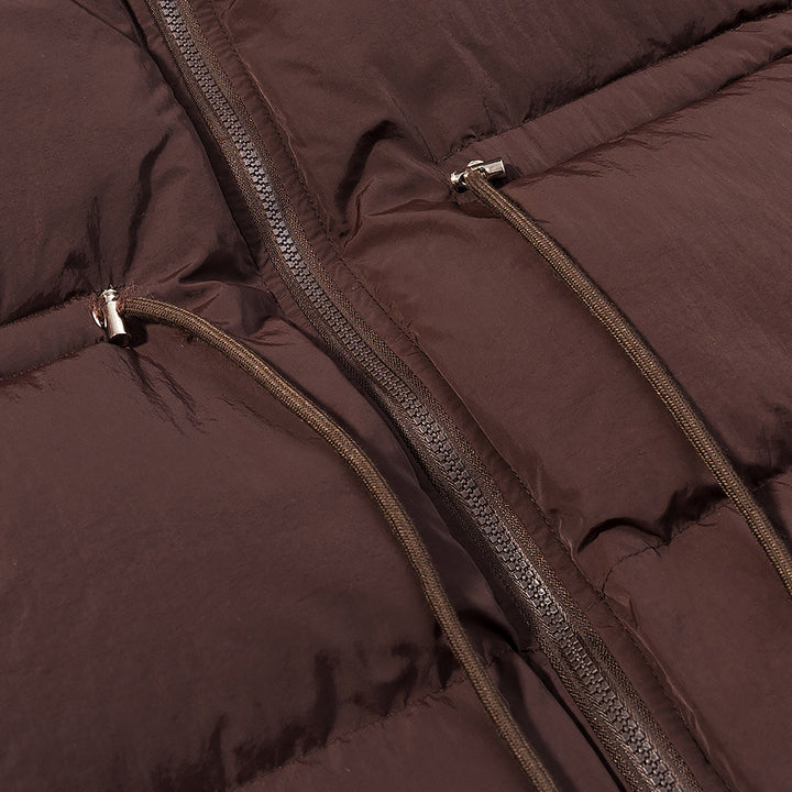 Ladies Quilted Hooded Down Jacket with Waist Adjustment and Wide Oversize Cut Amarae