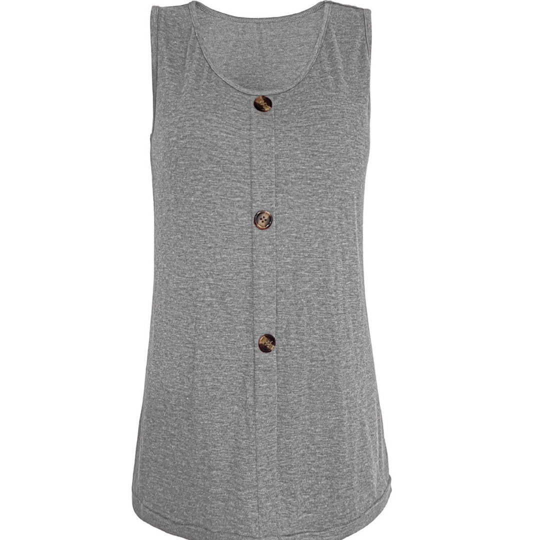 Women Leisure Blouse Without Buttons Sleeveless Lune London