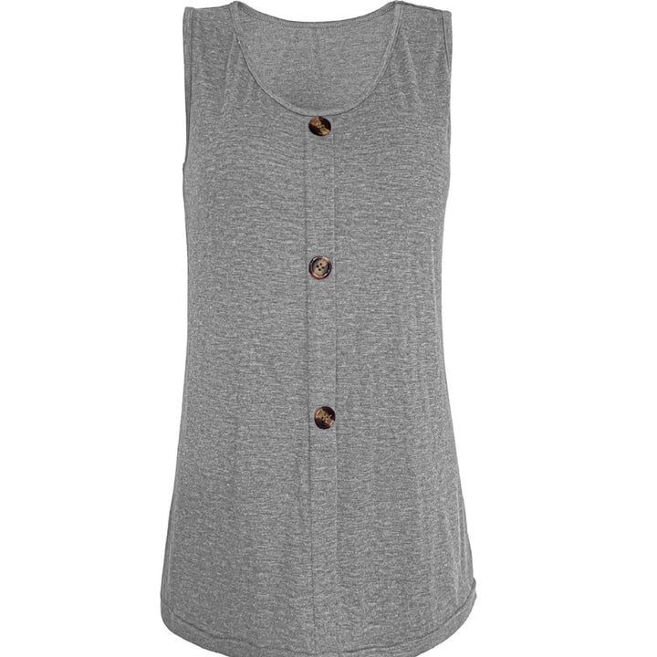 Women Leisure Blouse Without Buttons Sleeveless Lune London