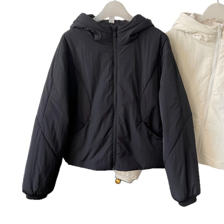 Women short cut light thermo hoodie jacket with oversized silhouette Amarae