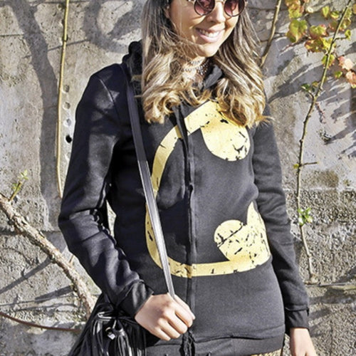 Women hoodie with Bat symbol and casual fit Amarae