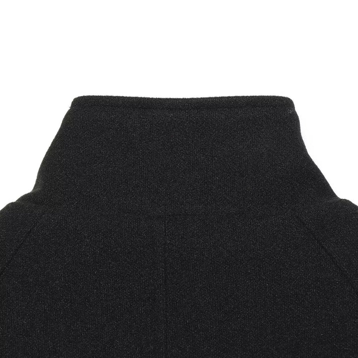 Women's Short Double-Breasted Wool Blend Cape Coat with High Stand Collar Amarae