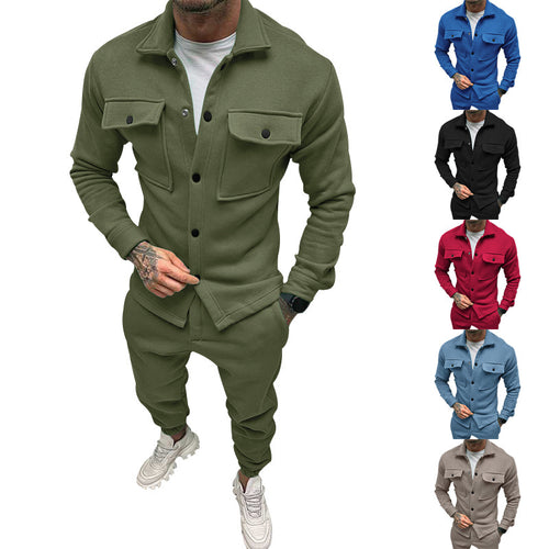 Stylish leisure suit for men with button placket and practical pockets Amarae