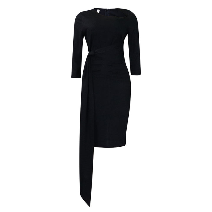 Fitted wrap dress for women with an elegant belt detail Lune London
