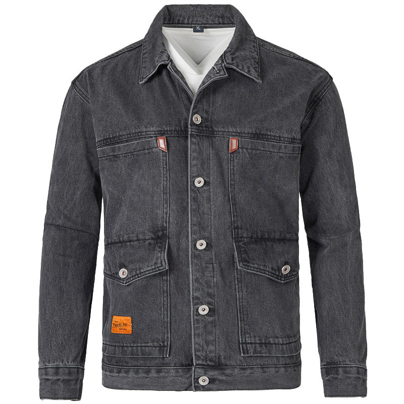 Men's denim jacket with modern Slim-Fit design, practical pockets, and sturdy rivets Lune London