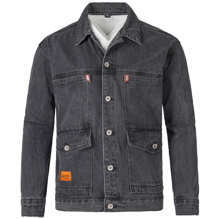 Men's denim jacket with modern Slim-Fit design, practical pockets, and sturdy rivets Lune London
