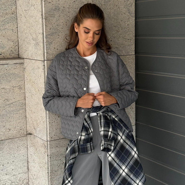 Quilted leisure jacket for women with button closure and modern details Lune London