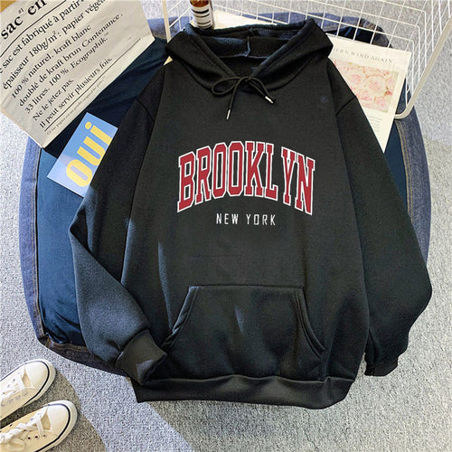 Women's hoodie with stylish Brooklyn print Chic & Stil