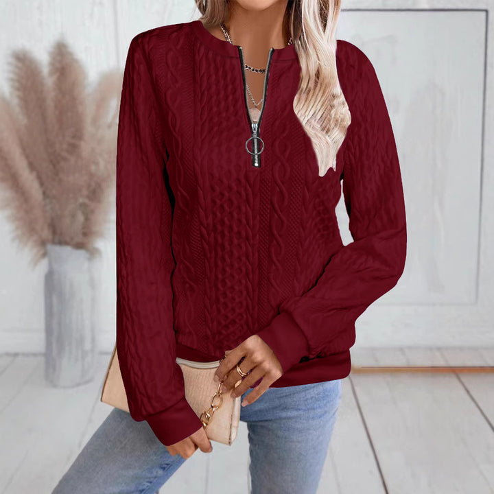 Lune London women's zip-up knitted sweater