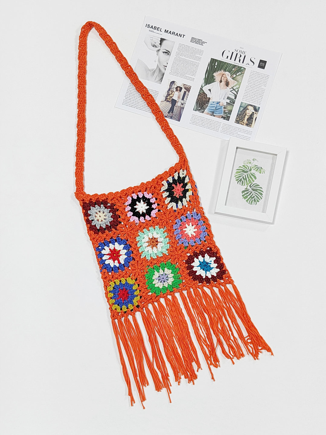 Boho crochet shoulder bag for women Lune London