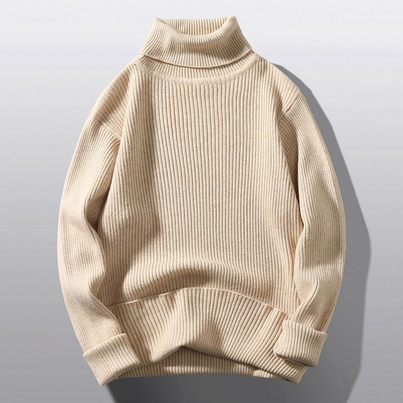 Structured knit sweater with a comfortable roll neck for men Lune London