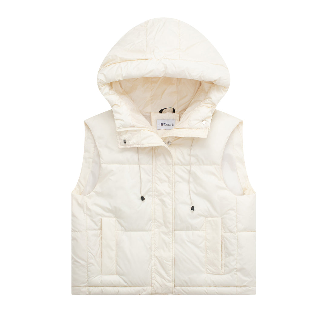 Quilted vest for women with hood and practical pockets Lune London