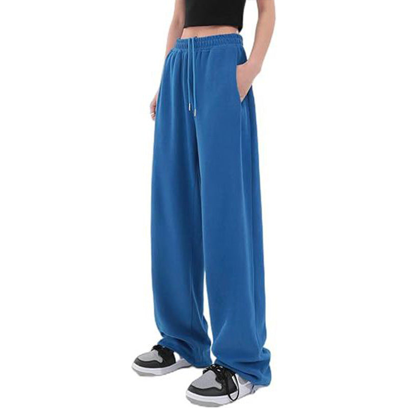 Ladies loose-fitting leisure pants made of soft sweat material with practical pockets Chic & Stil