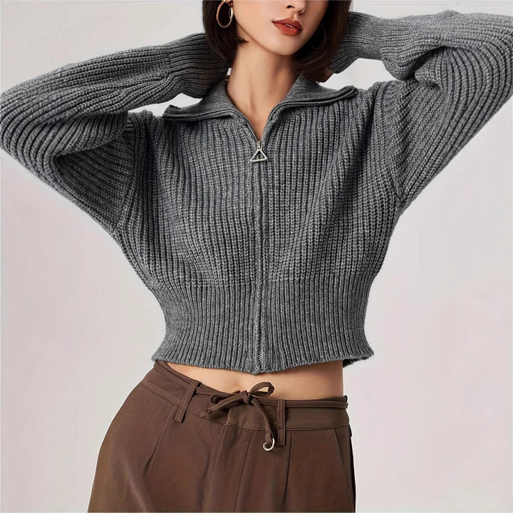 Soft knit sweater for women with high collar Lune London