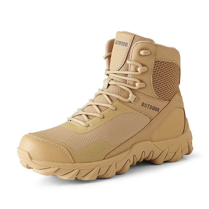 Men's High-Cut Tactical Trekking Boots with Profiled Outdoor Sole Construction Amarae