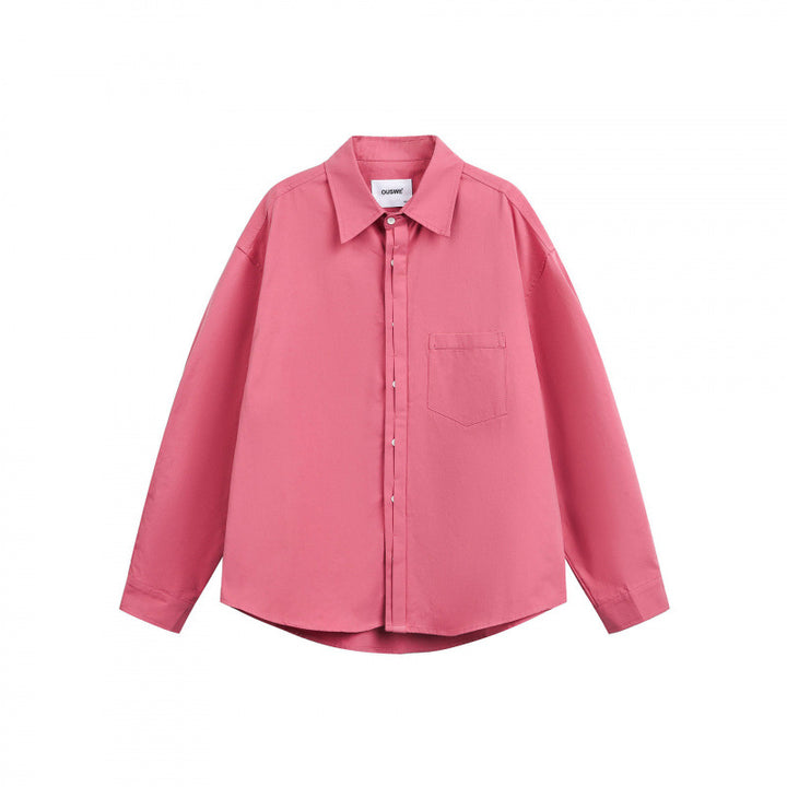 Unisex Oversized Shirt with concealed button placket and chest pocket Amarae