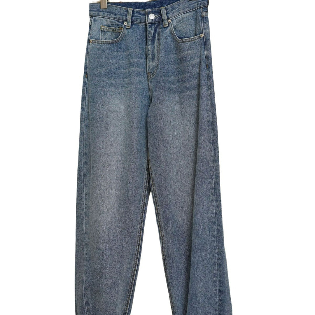Women's High-Waisted Extra Wide Denim Jeans in Baggy Cut with Wide Leg and Vintage Wash Amarae