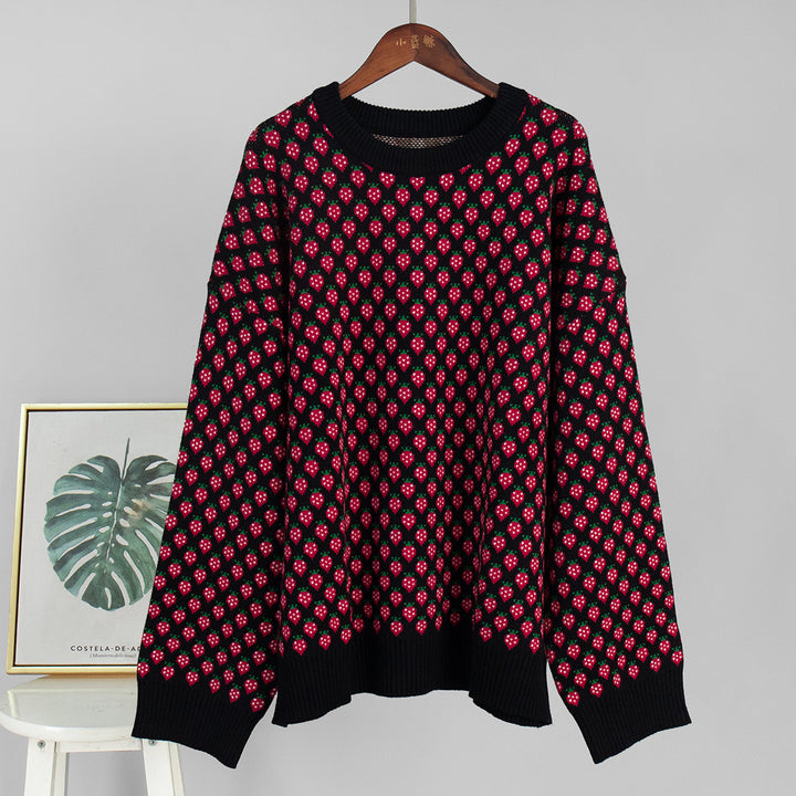Pull oversized pour femmes avec motif floral Chic & Stil