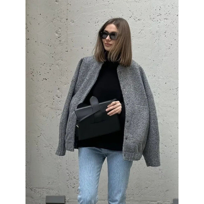 Cool oversized wool blend jacket Women Amarae