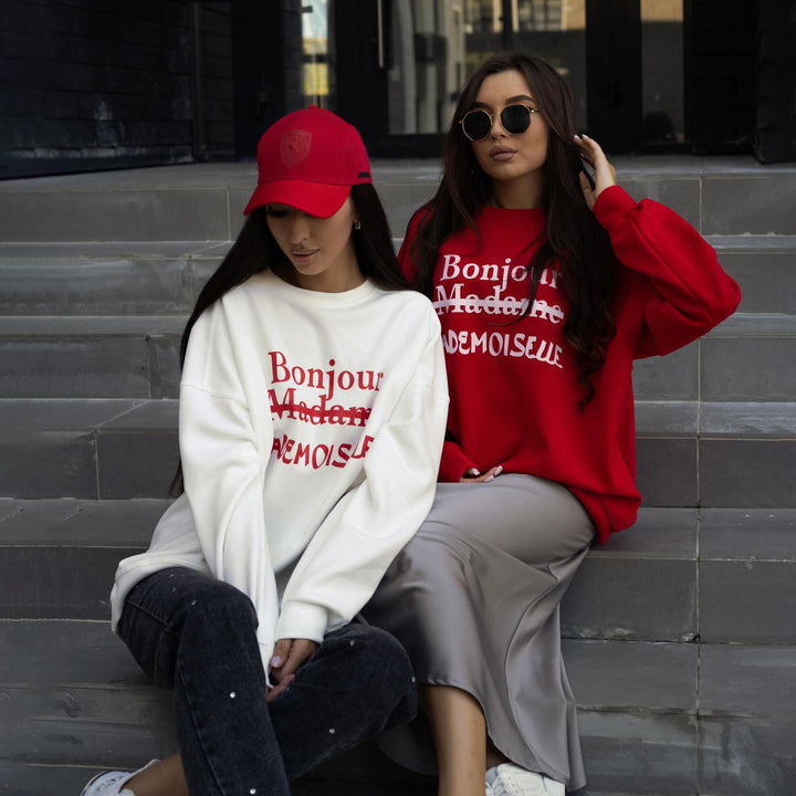 Casual sweatshirt for women with creative inscription Amarae