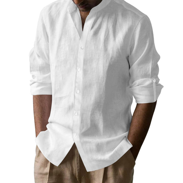 Casual long sleeve shirt for men in modern style with chic button design