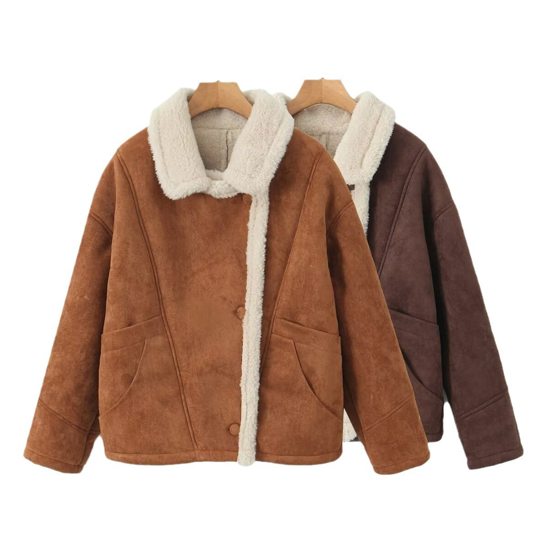 Women Oversized Faux Fur Jacket Lune London