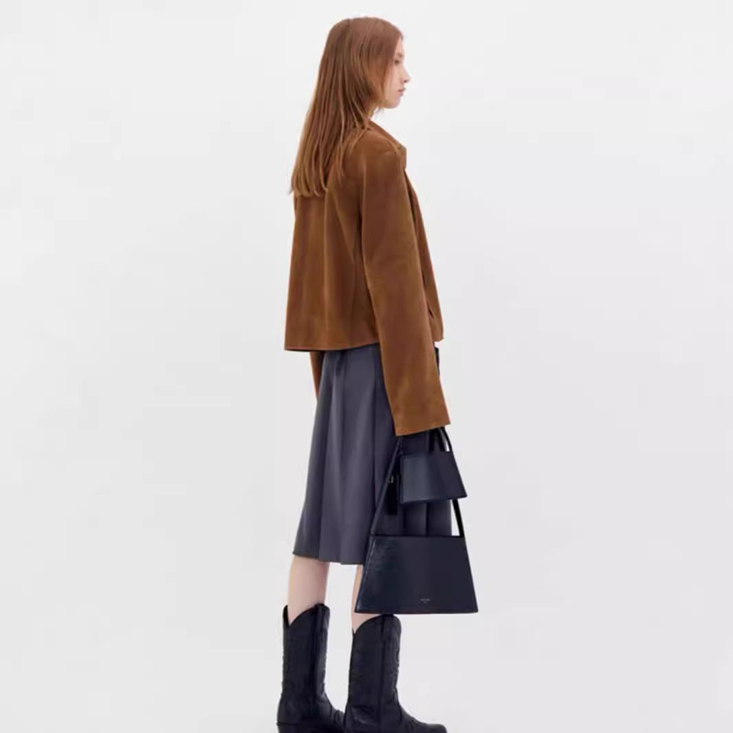 Leather jacket for women with a soft look and a sporty cut Lune London