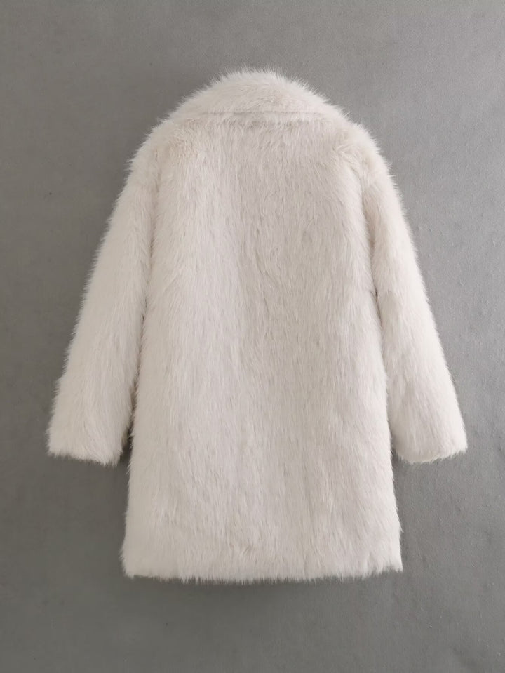 Women's fleece jacket with double lapels Lune London