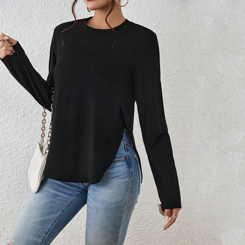 Chemisier à manches longues pour femmes avec des détails découpés tendance et une coupe confortable Chic & Stil