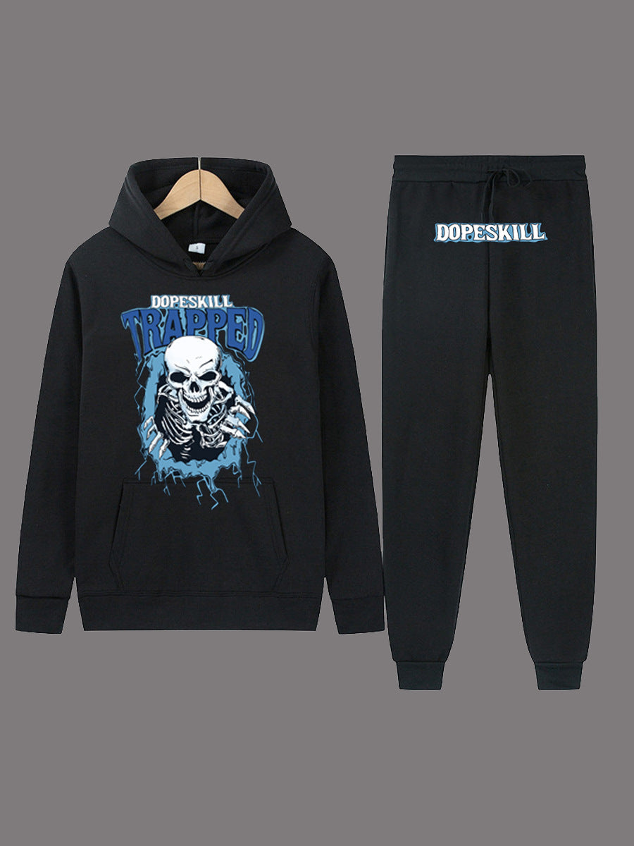 Women's hoodie and jogging set with striking skeleton pattern Lune London