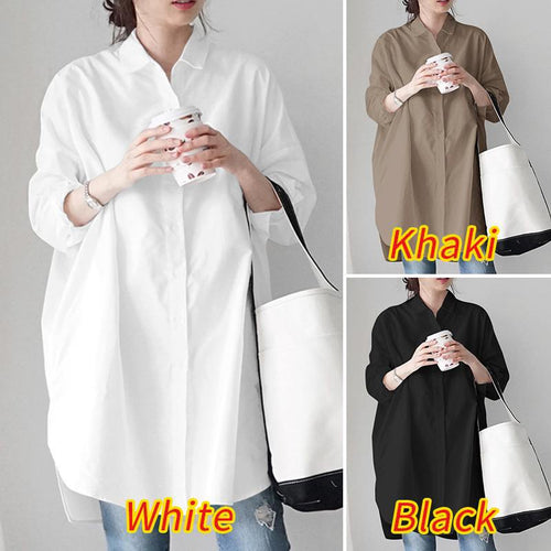 Plus size button-up blouse for women Amarae