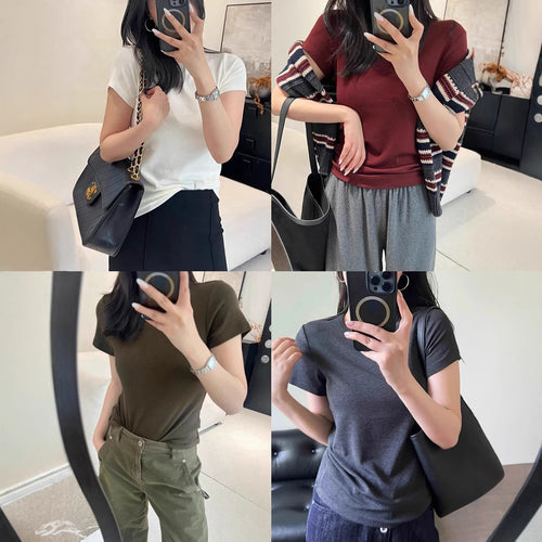 T-shirt basique pour femmes, de haute qualité et ajusté Chic & Stil