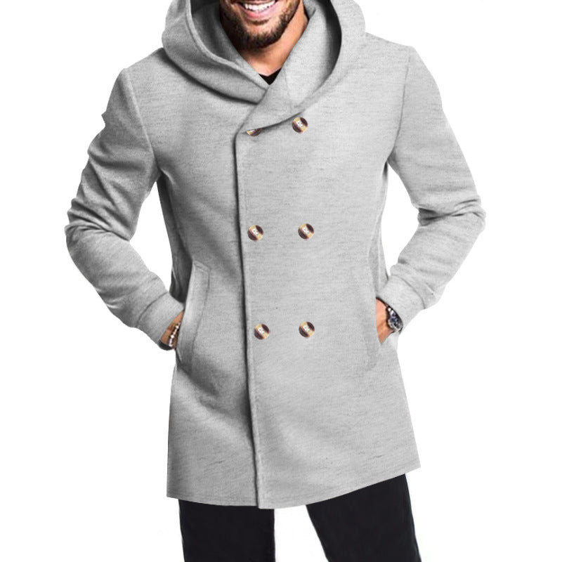 Men's trendy coat with flared cut and hood Lune London