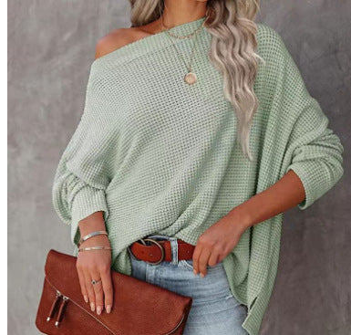 Cozy waffle sweater for women with a loose fit Lune London