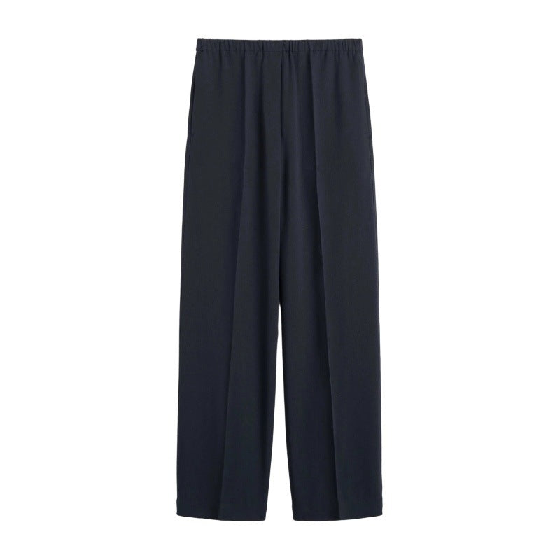 Pantalons en chiffon à coupe large pour femmes avec taille élastique Chic & Stil