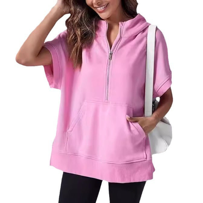 Casual hooded sweatshirt for women with zipper Lune London