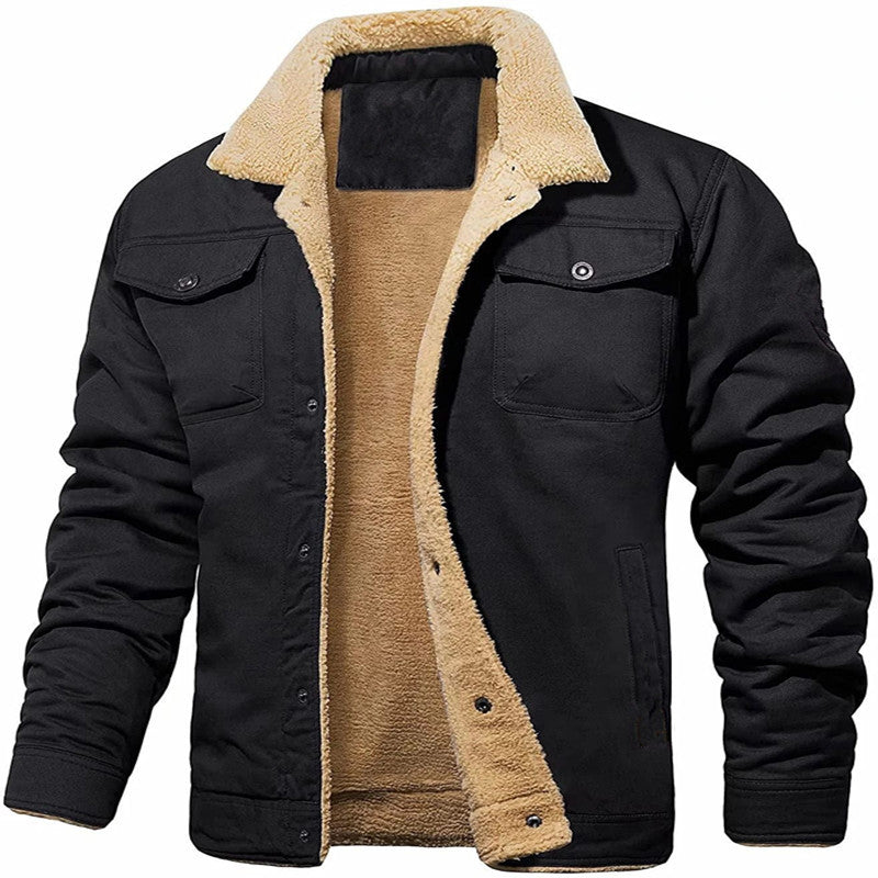 Men's Insulated Utility Jacket with Teddy Lining Chic Und Stil
