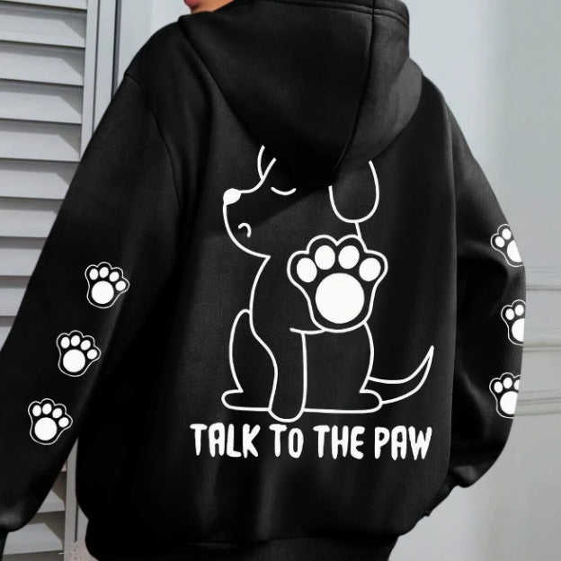 Hoodie for women with playful animal pattern and comfortable fit Lune London
