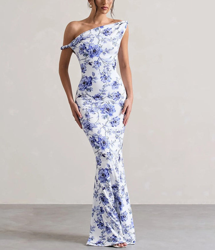 Lune London off-shoulder bodycon maxi dress