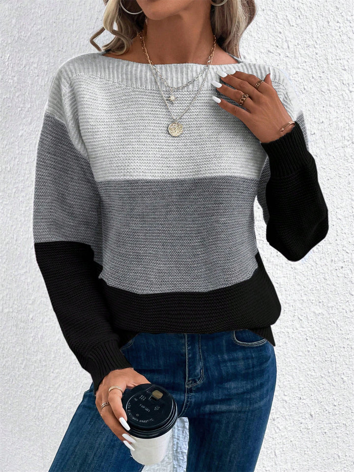 Chic and stylish striped sweater and knit elegant and comfortable for ladies