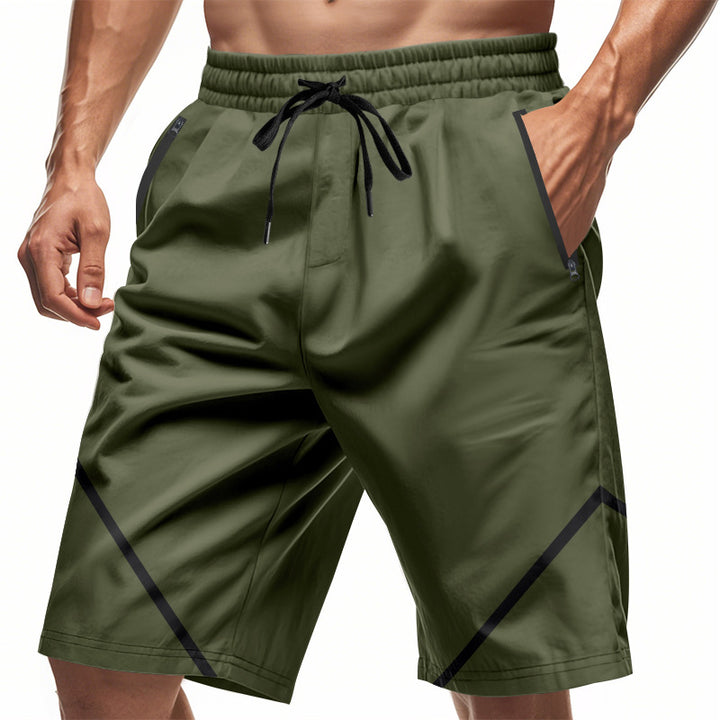 Shorts d'entraînement sportifs pour hommes avec des poches zippées pratiques et un matériau respirant Lune London